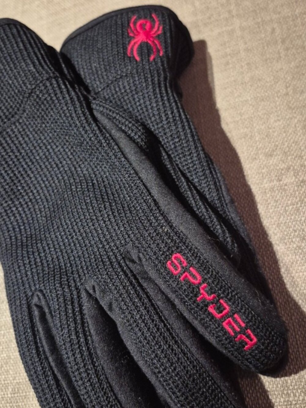 MENS/WOMEN SIZE M SPYDER BLACK WINTER GLOVES